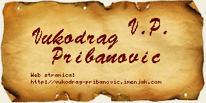 Vukodrag Pribanović vizit kartica